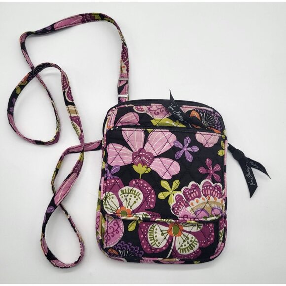 Vera Bradley Handbags - Vera Bradley Mini Hipster Pirouette Pink Crossbody Purse Bag Floral Quilted